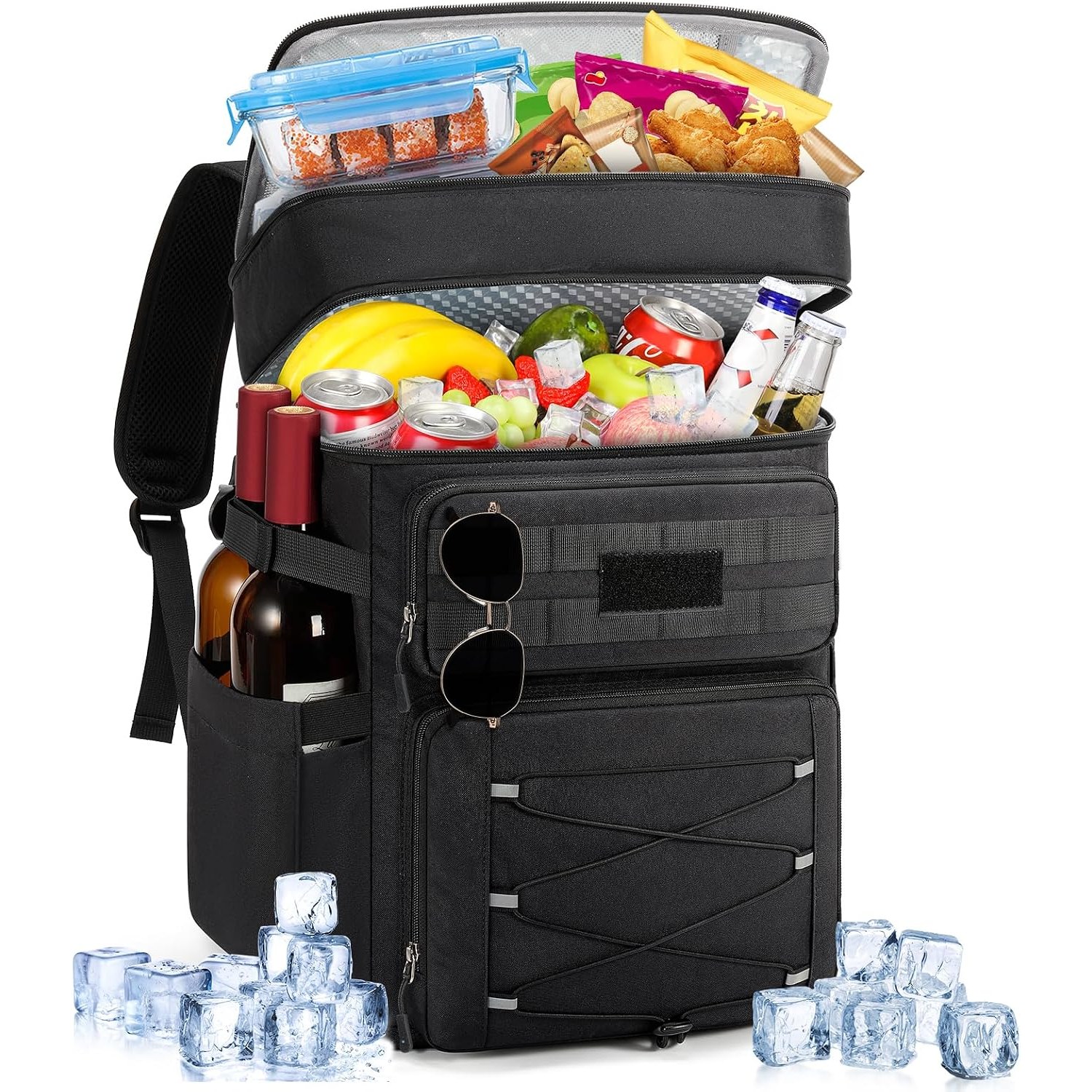 RAINSMORE black cooler backpack shown from the front