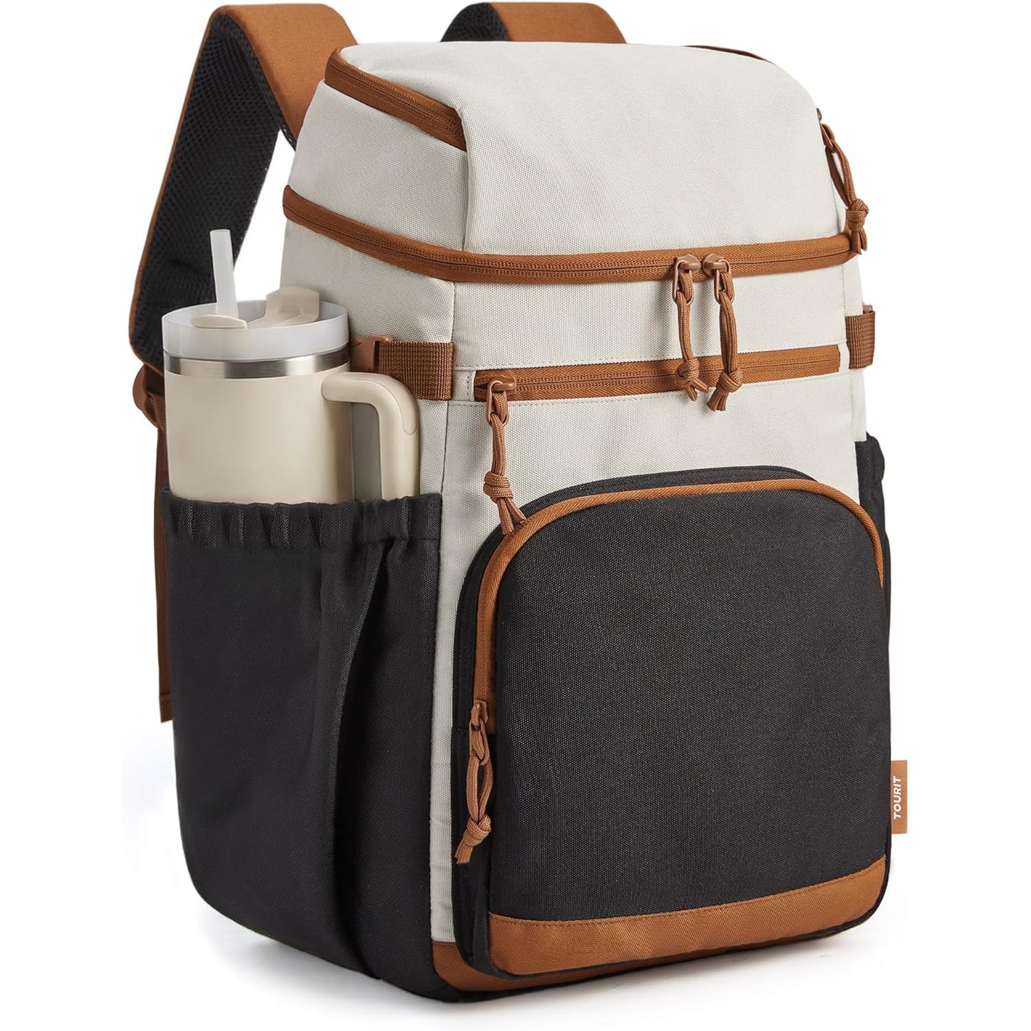 TOURIT black cooler backpack shown from the front